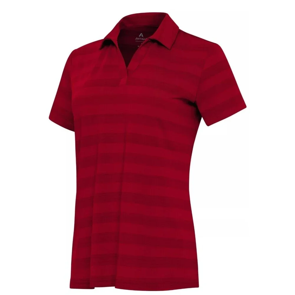 NWT Antigua Women's Tunnel Polo Sz XL Red MSRP $62 New Excellent A600 Golf - Picture 3 of 5